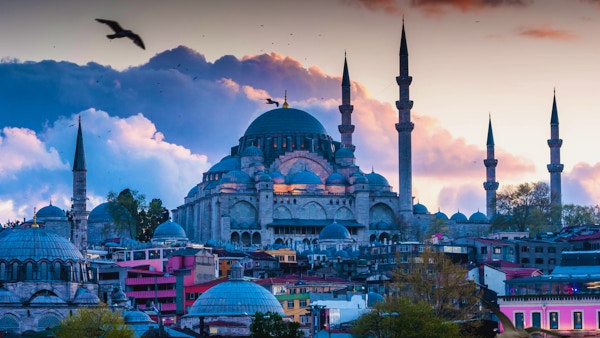 Den blå moské i Istanbul, Tyrkia,