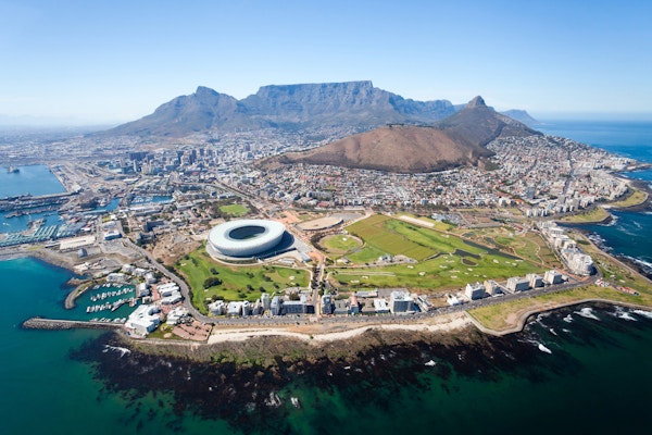 generell luftfoto av Cape Town, Sør-Afrika