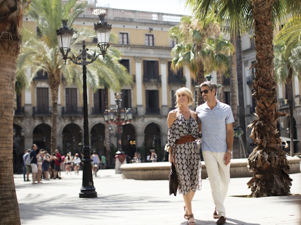 Par på utflukt i Barcelona
