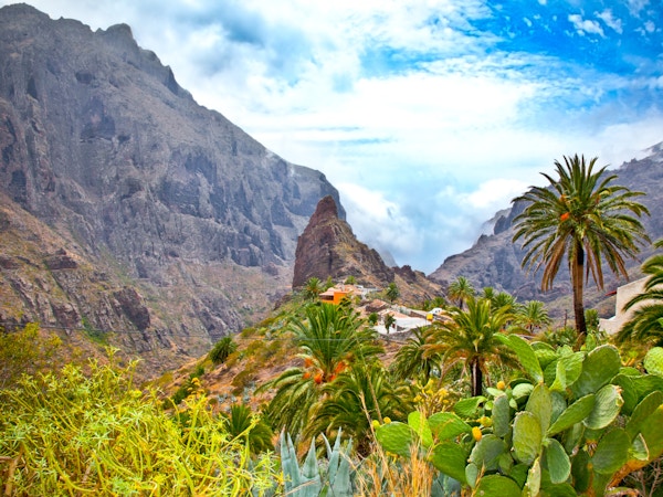 Masca-landsbyen i Teno-fjellene, Tenerife, Kanariøyene, Spania
