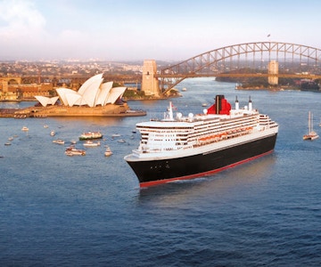 På cruise med Queen Mary 2 utenfor Sydney